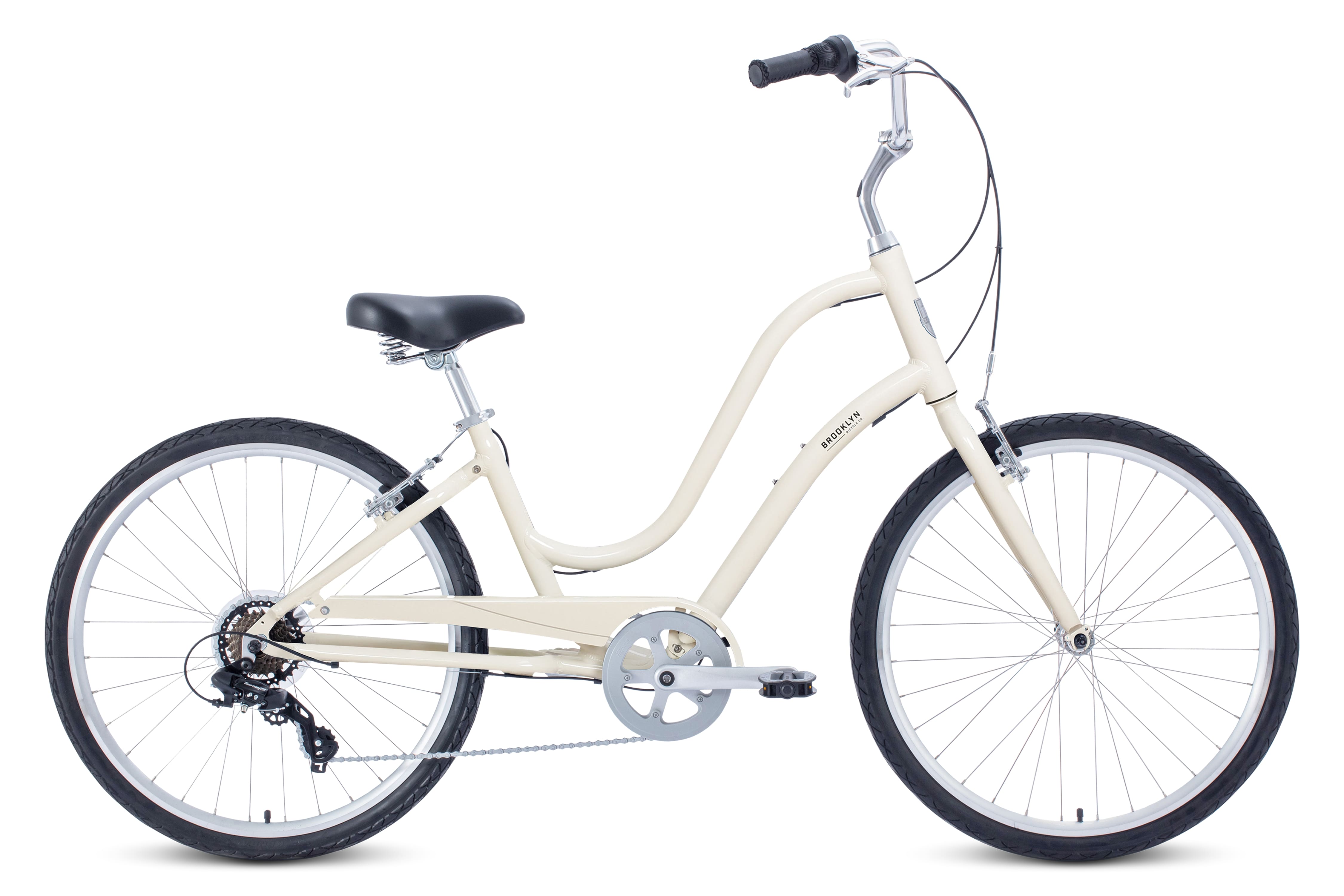 Brooklyn Bicycle Co. Brighton 7 Cruiser | Brighton Bike | Beach Cruiser | Cruiser Bike | Most Comfortable Bike Ever | Comfort Bike | 7D-CRU-IV-W | Ivory Brighotn 7 Beach Cruiser