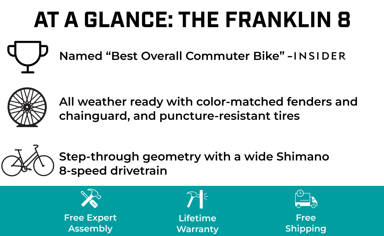Franklin 8 Speed 8 Speed Step Through Bicycle | Franklin Eight City Cruiser 