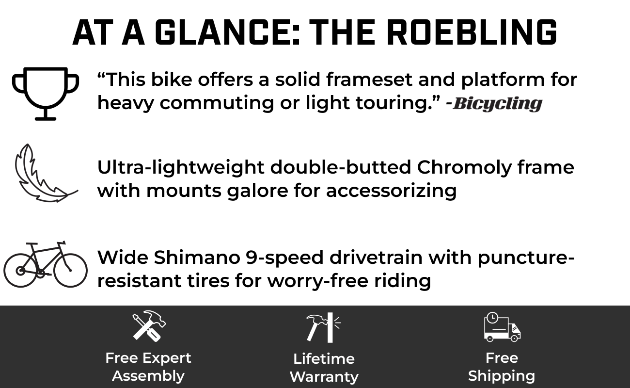 Roebling Hybrid Bike | Roebling Hybrid Commuter Bicycle 