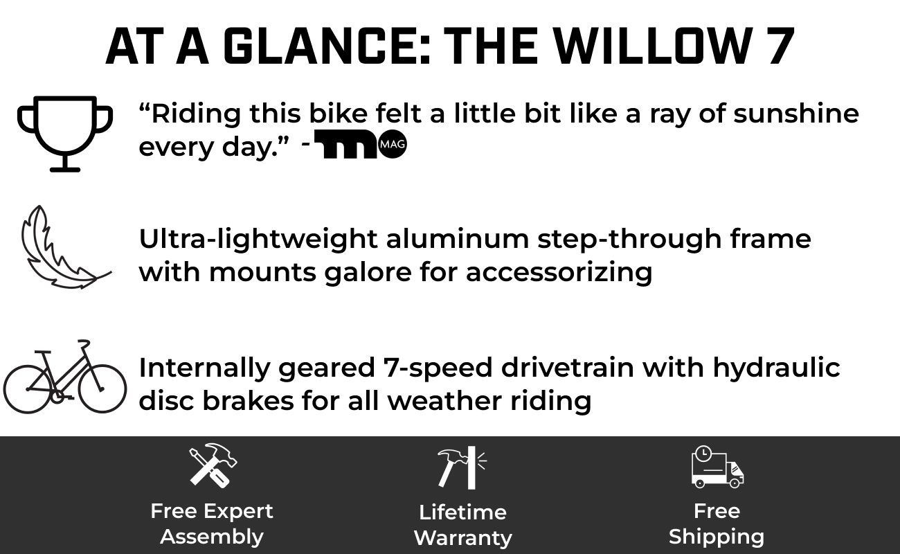 Willow 7i Disc 7i Speed Disc Dutch Style Bicycle | Willow Seven Dutch Cruiser Bike 